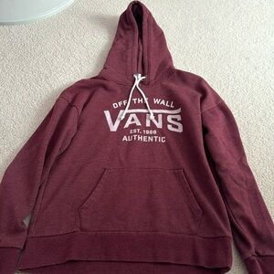 Vans burgundy hoodie.